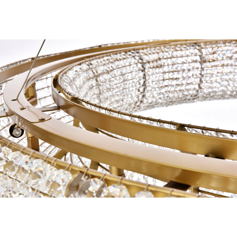 Gonzalas 20 - Light Dimmable Wagon Wheel Chandelier, Gold