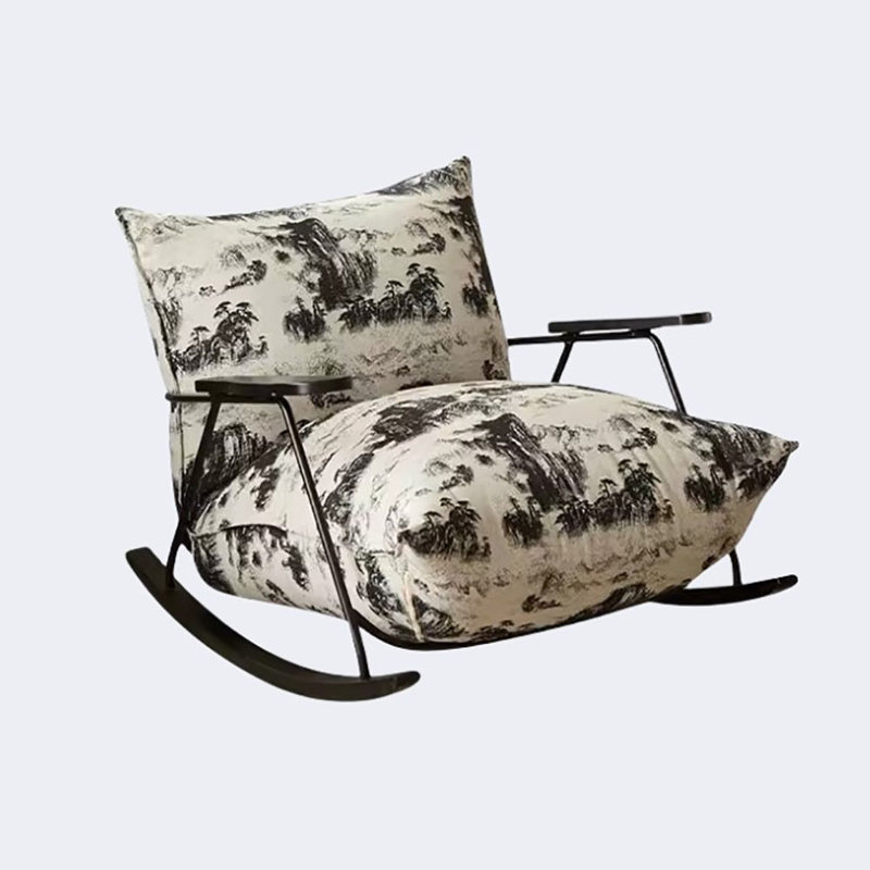 Chaise berçante rétro, Noir