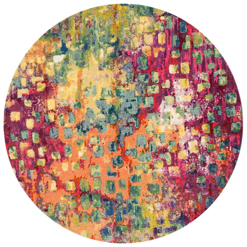 Tapis abstrait Vansickle Performance, Rond 9 pi
