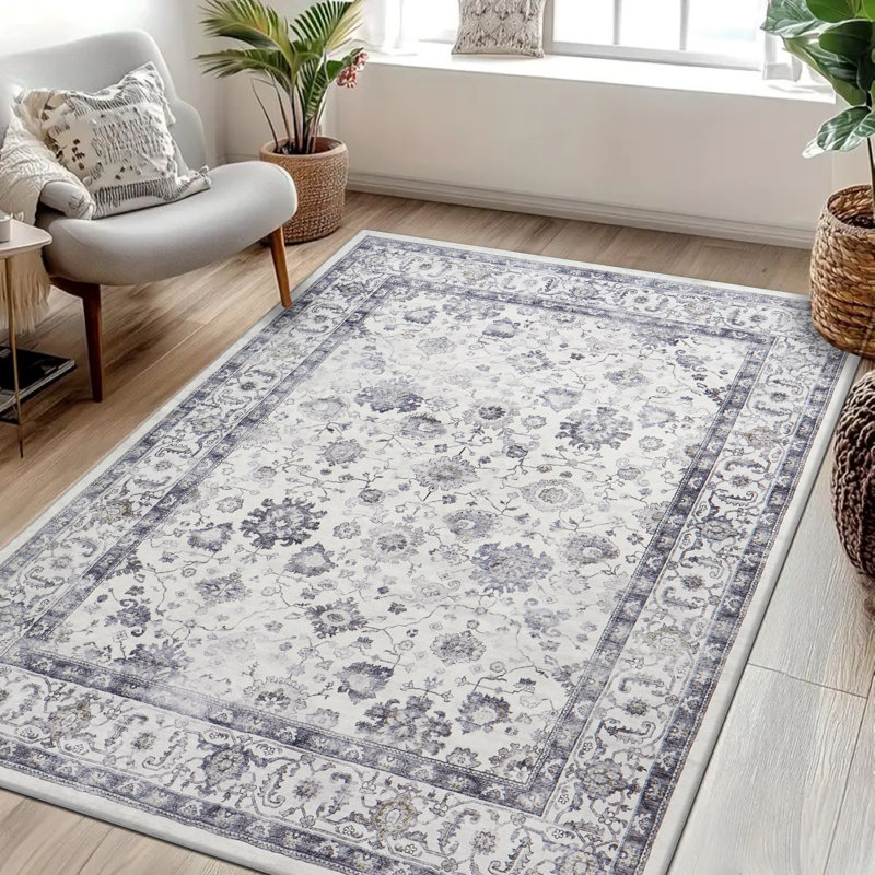 Luxury Plush Area Rug Soft Textured Modern Carpet for Living Room & Bedroom, Rectangle 60 x 110 cm
