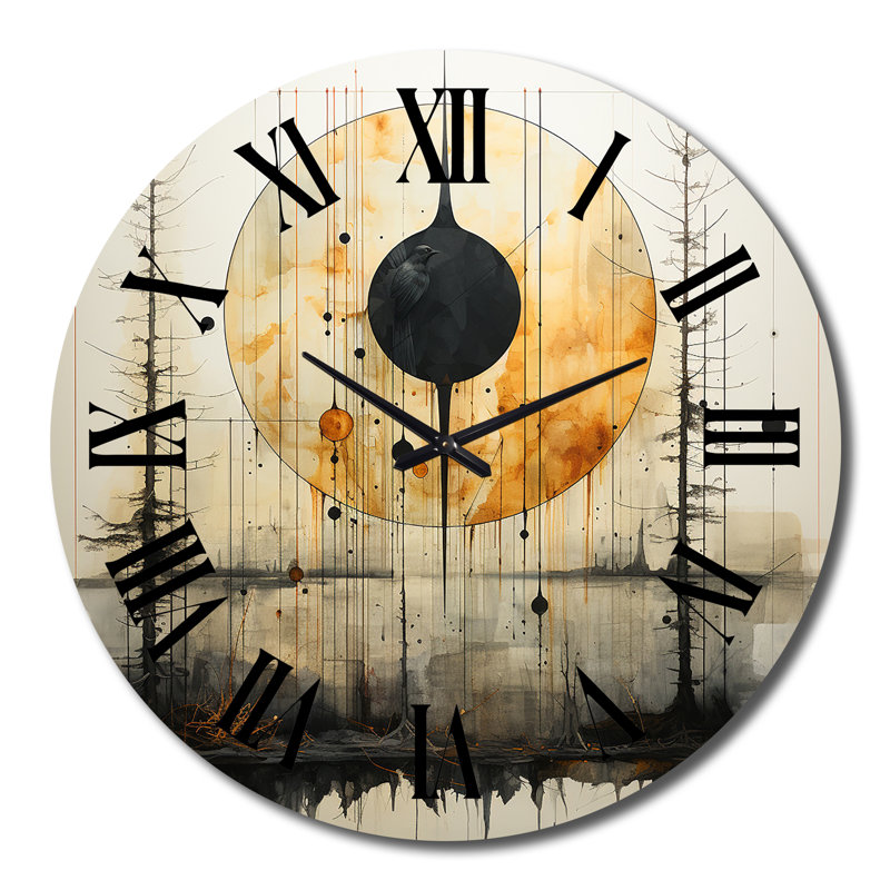 Horloge murale en métal pleine lune Révélations, Très grand
