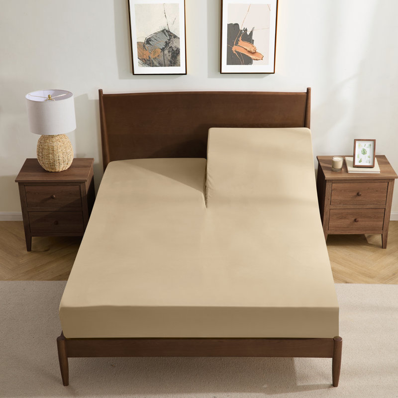 Ensemble de draps luxueux en microfibre 1800, Beige, Très grand séparé