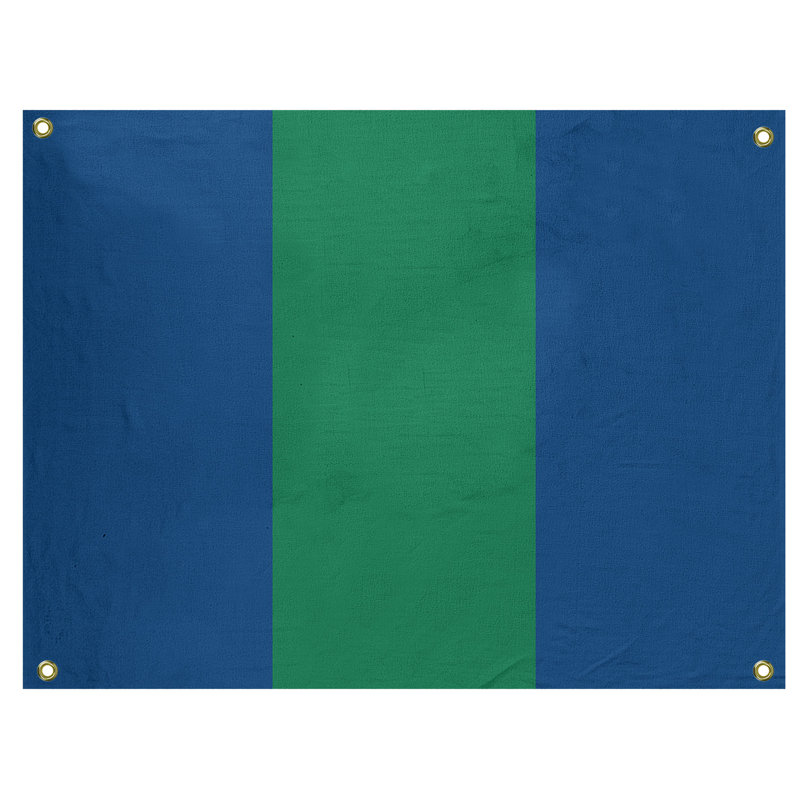 Tapisserie de polyester Vancouver, H 50 po x l 59 po x P 1 po, Bleu foncé / vert / bleu foncé