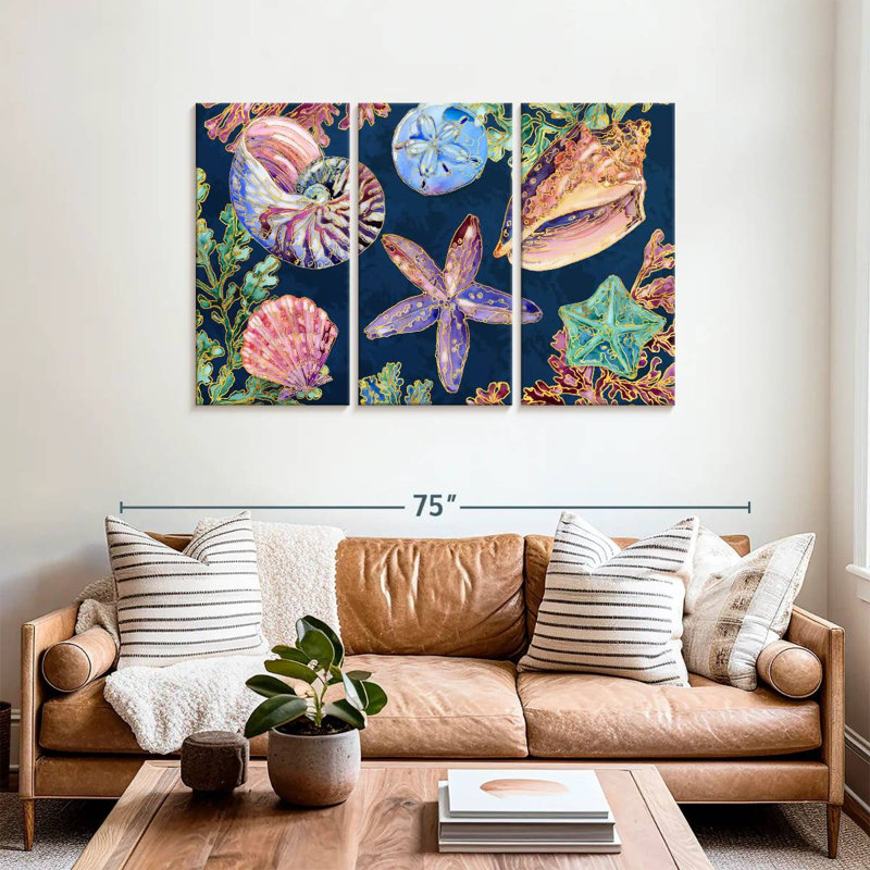 Aletra Spectrum Shells Horizontal, 36" H x 57" W