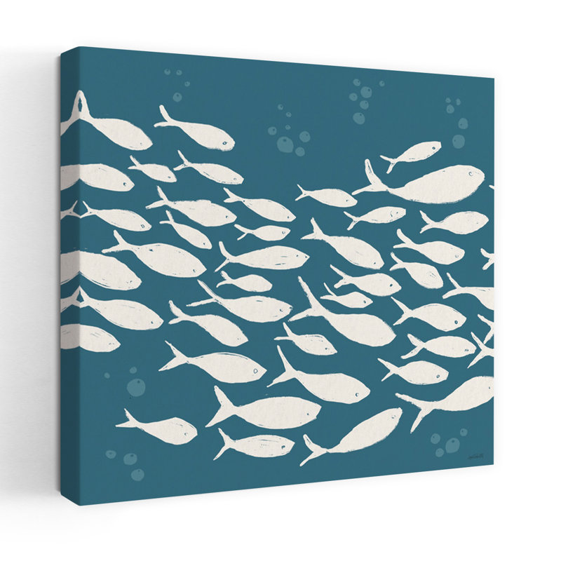 Seaside Style VI Fish Coastal Art, 18" H x 18" W