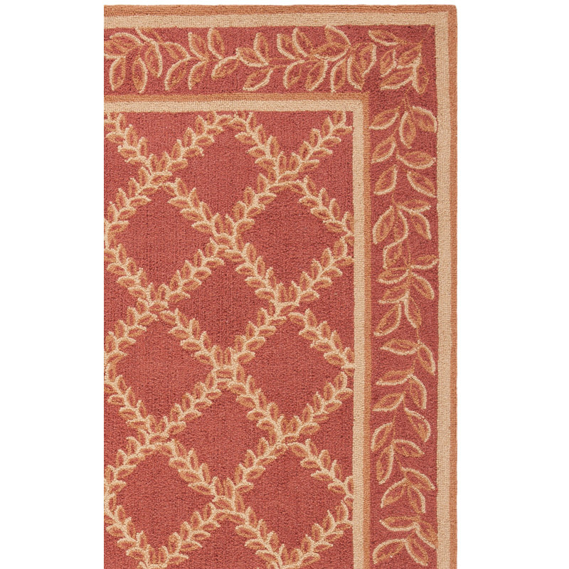 Jonsson Hand Hooked Wool Pile Floral Rug, Runner 2'6" x 10'