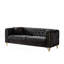 Buckle Design Sofa, Button Tufted Sofa With Copper Nail Decoration Armrest, Modern Couch, Comfy Couch