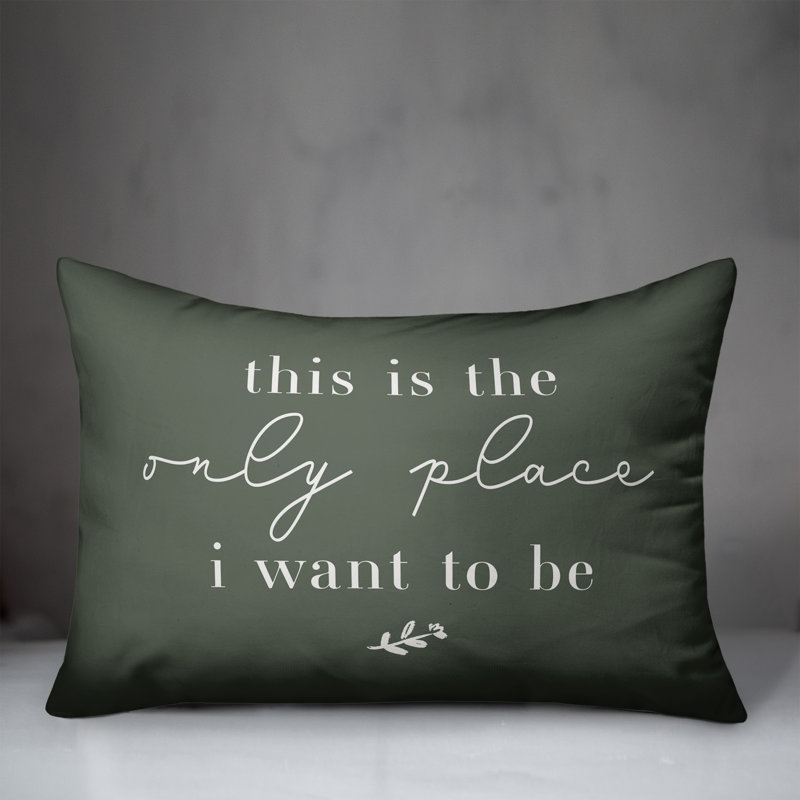  Polyester Indoor/Outdoor Throw Pillow, Sage, 14" H x 20" W