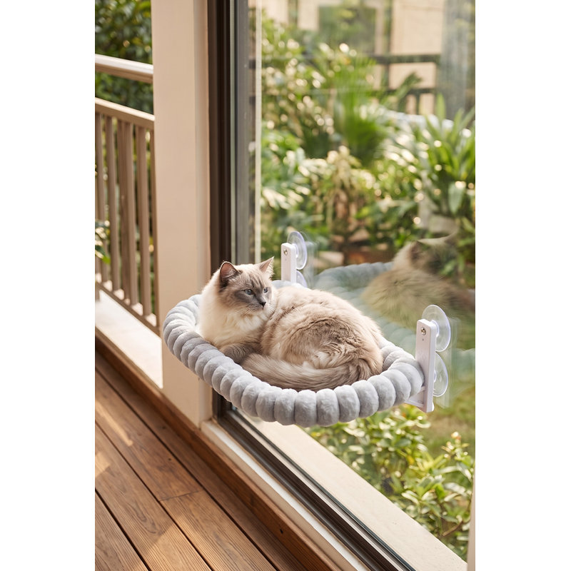 Faux Rabbit Fur Pet Bed, Dark Grey, 20.5cm x 52cm x 30cm