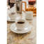 Mikasa Chalk Porcelain Espresso Cups and Saucers, 90ml, White