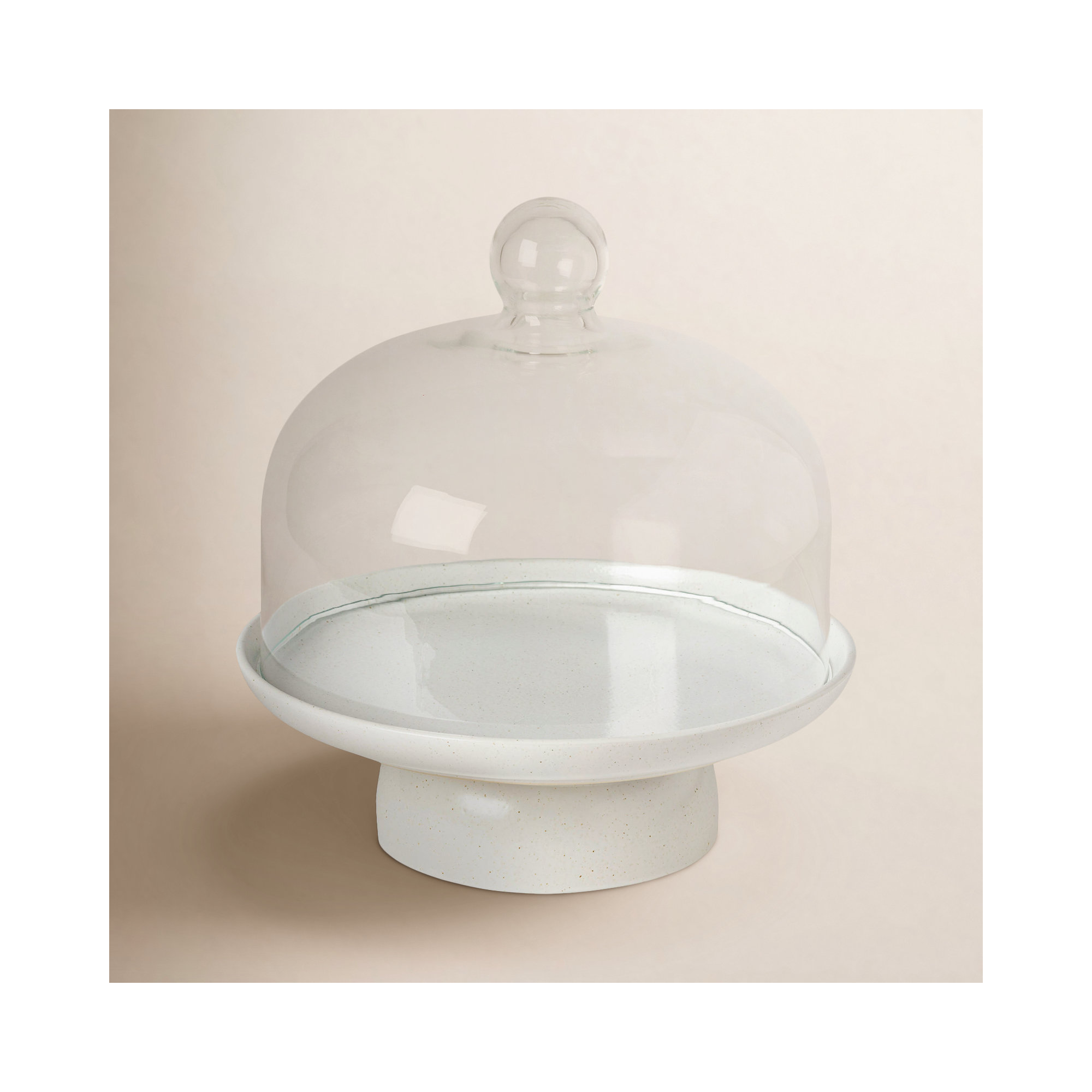 Casafina Pacifica Stoneware Cake Stand, Salt