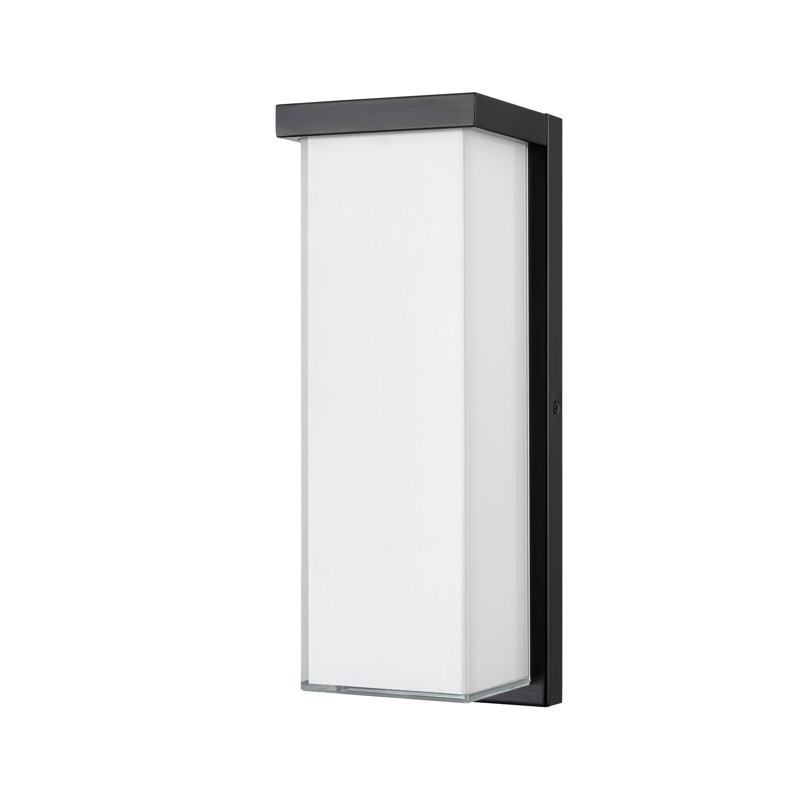 Krishav Integrated LED Outdoor Wall Sconce, 14" H x 5" W x 4.92" D