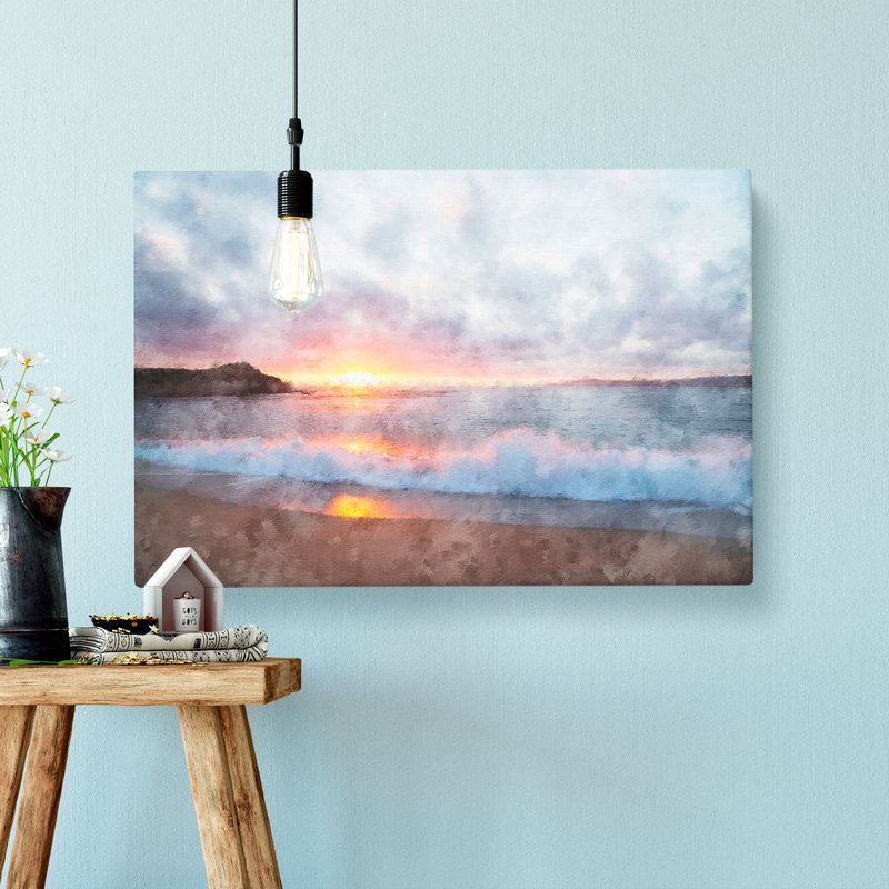 Pacific Coast Sunset - Wrapped Canvas, 60cm H x 91cm W x 3cm D