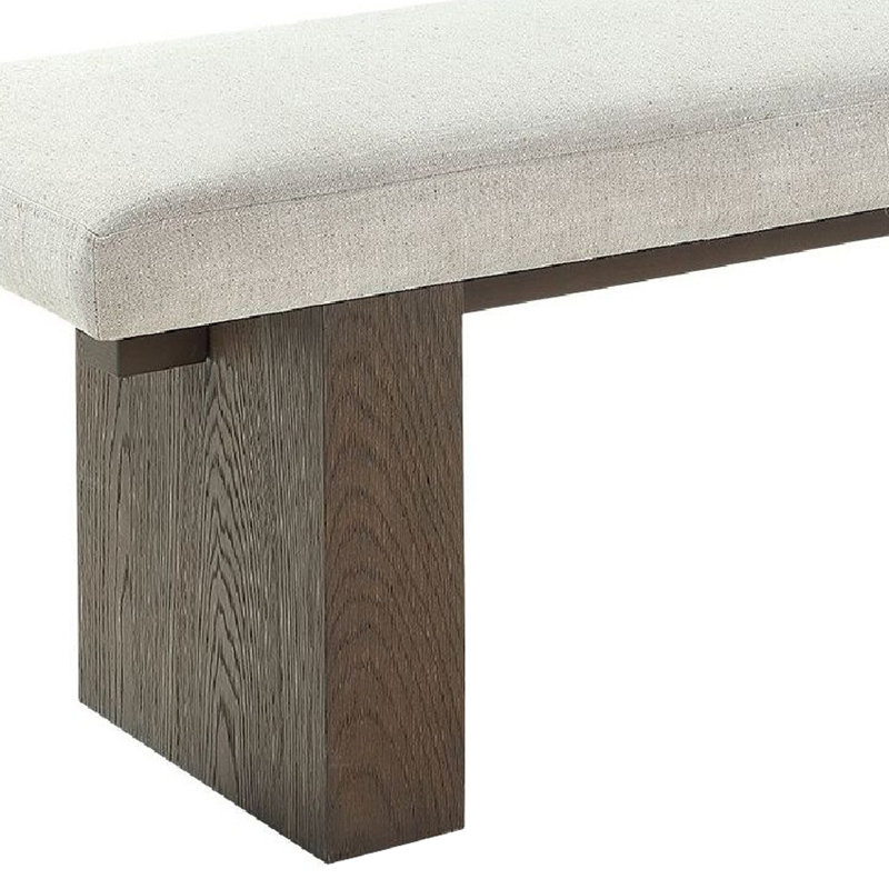 Leonna Linen Blend Upholstered Bench