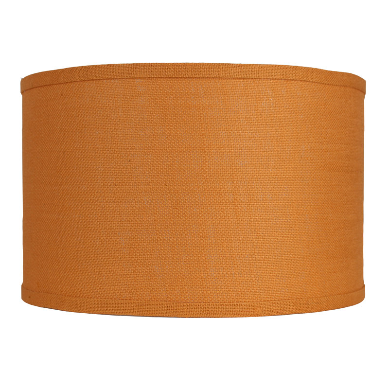 Abat-jour tambour en acrylique classique Ganya (araignée), Mandarine, H 10 po x l 16 po x P 16 po