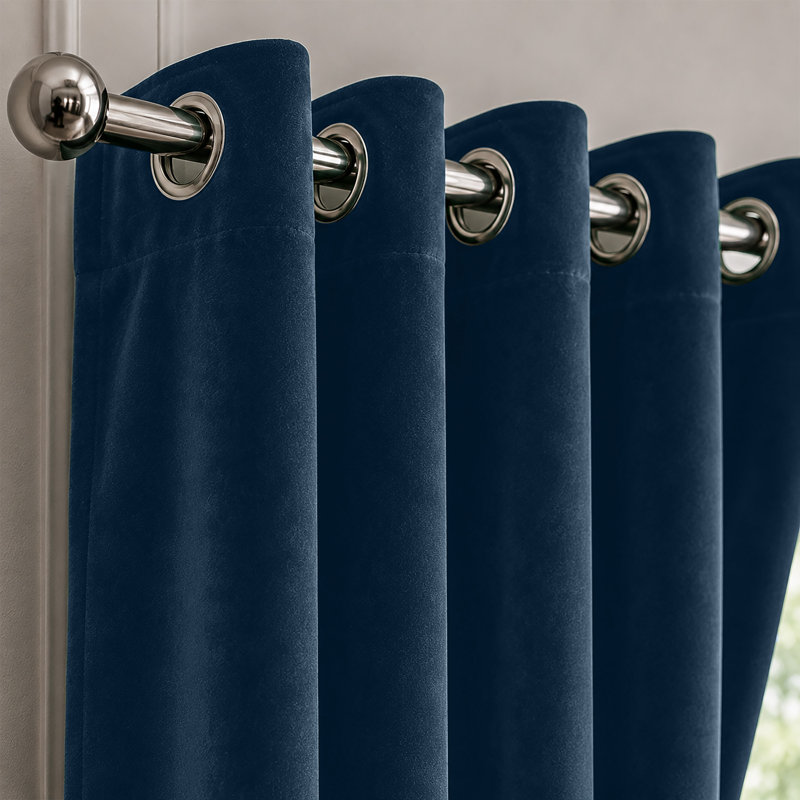 Velvet Room Darkening Curtain Panel Pair, 168 cm X 183 cm