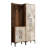 Modern Hall Stand with Coat Rack, Walnut & White Finish, 47.2 x 78.7 x 13.8 Inches | 100% Melamine Coated Particle Board, Metal Legs, Plastic Handle | Versatile Wall-Mounted Design with Numerous Shelves for Home Organization