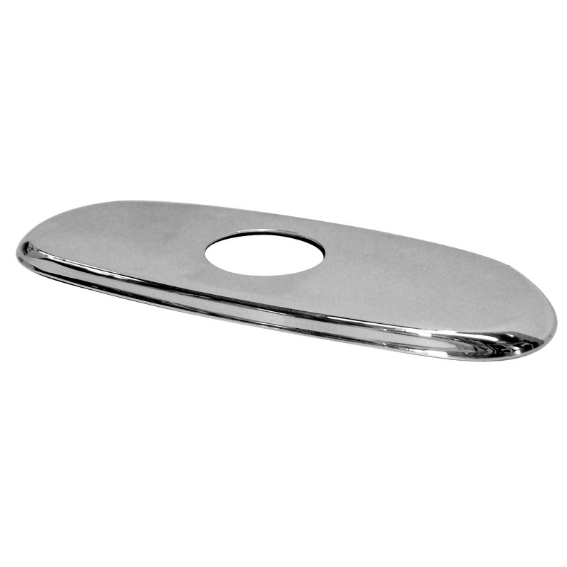 8" Kitchen Sink Faucet Deck Plate, Polished Chrome