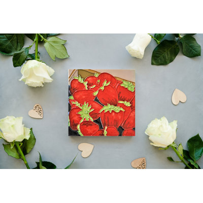 6'' x 6'' Glossy Hand Painted Ceramic / Porcelain Decorative Accent Tile