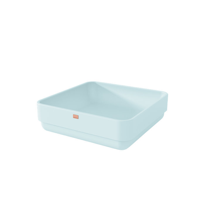 Konkretus Fladd 14.5'' Concrete Square Bathroom Sink