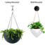 Crochets pour plantes suspendues, support mural robuste pour suspendre les mangeoires d'oiseaux, lanternes, carillons éoliens, jardinières, décoration extérieure, paquet de 3