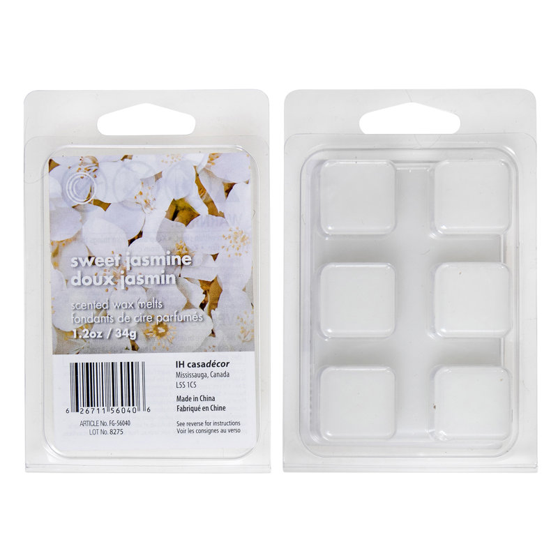 Cire parfumée fondue, Doux jasmin, Blanc