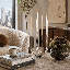 Bougeoir de table en acier inoxydable Bianca