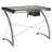 Silver Glass Top Drafting Table With Storage