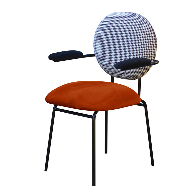 Plum Upholstered Armchair, Terracotta