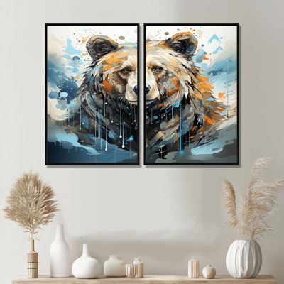 Abstract Representation Of A Bears Movements - Bear Wall Art
