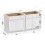 Base de meuble-lavabo double 72 po seulement-106891065