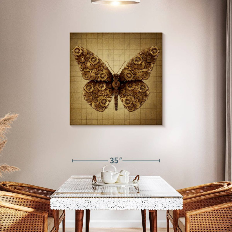 Corbeau papillon Steampunk, H 36 po x l 36 po