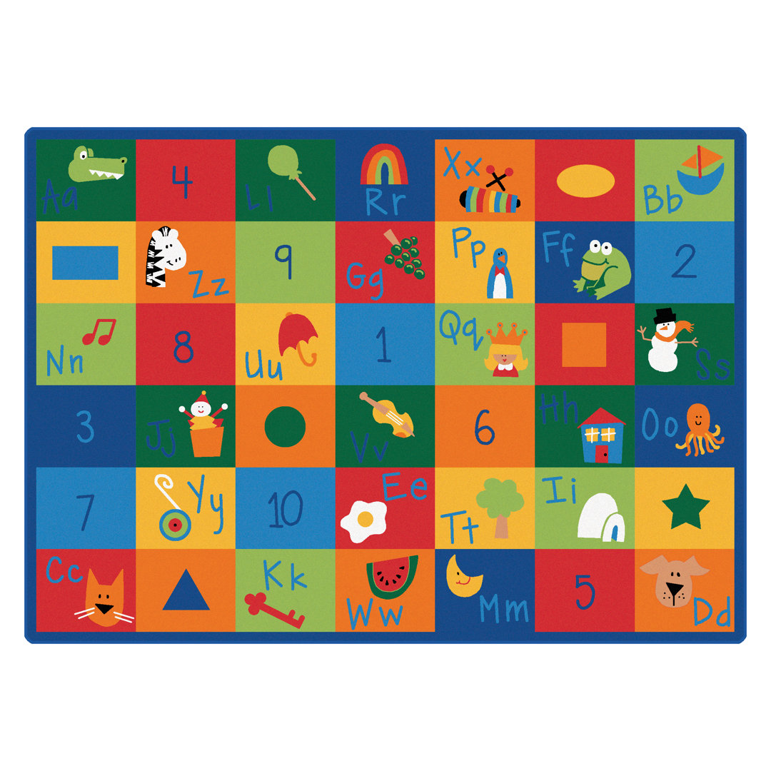 Premium Collection Tufted Blue/Red Area Rug Carpets for Kids Rug