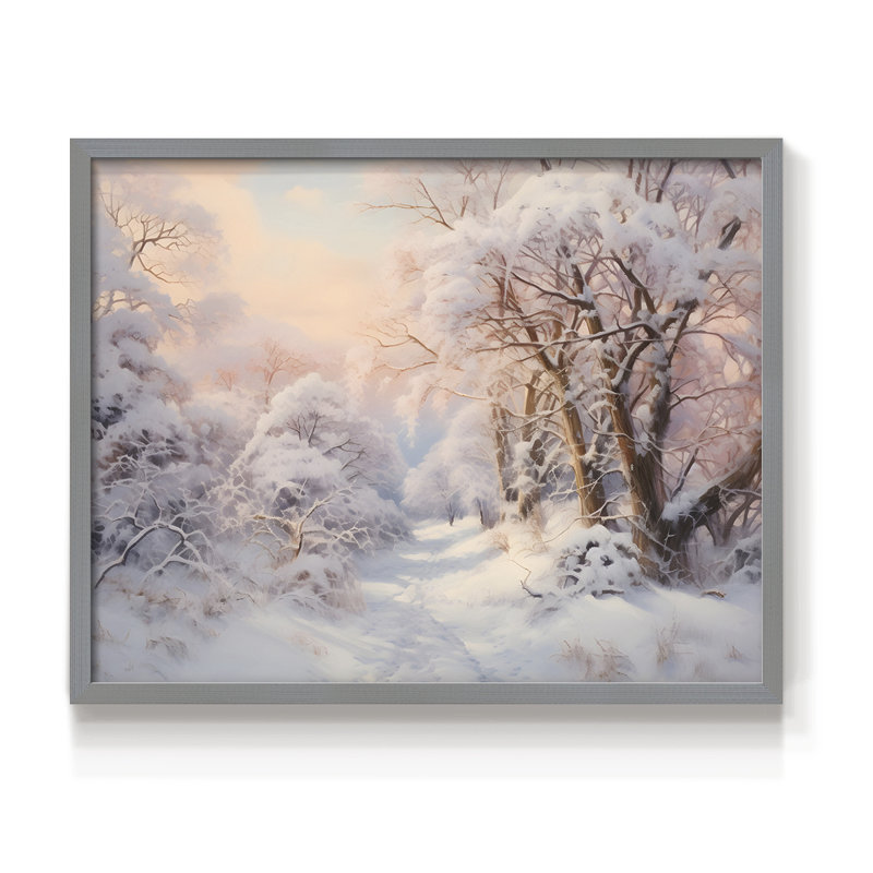 Paysages rétro-DCC-XXIV - impression encadrée - réaménageable, H 8 po x l 10 po, Gris