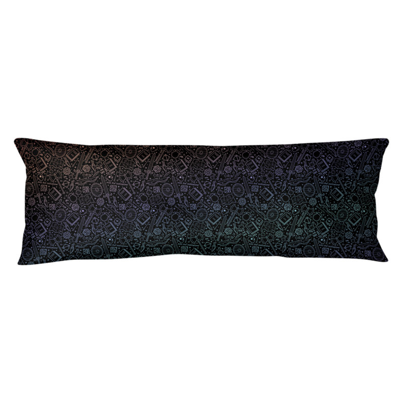 Coussin lombaire rpg, Bourre en polyester, Rouge / dégradé bleu