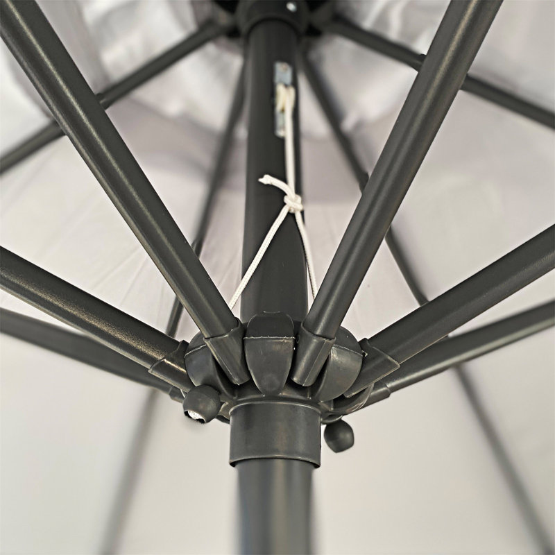 Parasol de patio extérieur avec parasol robuste, Gris