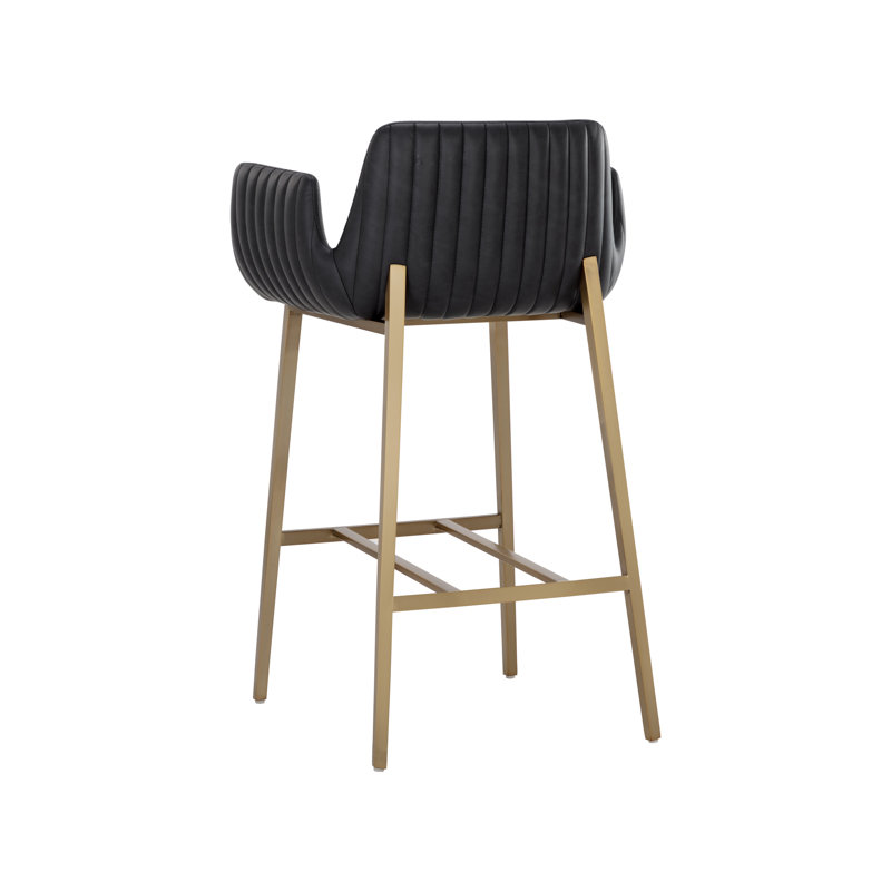 LUCANO COUNTER STOOL - BRAVO BLACK, Black, Bar Stool (30" Seat Height)