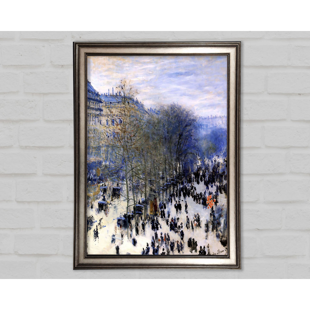 Gerahmtes Leinwandbild Monet Boulevard Des Capucines