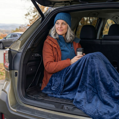 Stalwart Heated Blanket  Electric Blanket for Car Truck SUV or RV  Winter Car Accessories