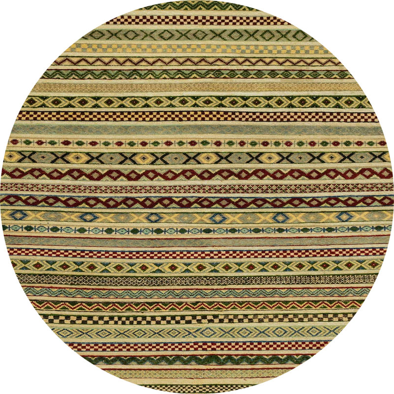 Abstract Indoor Rug, Round 4'