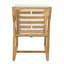 Chaises d'extérieur pour le patio, la cour, le jardin, le bois de teck clair et le coussin beige