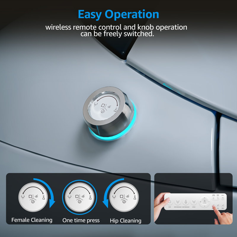 Yulika Y1 Smart Elongated Bidet Toilet with Heated Seat and Remote Control