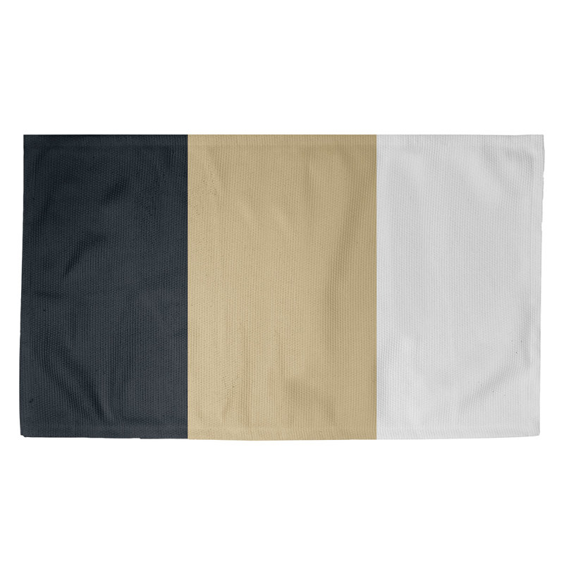 Tapis noir/blanc de football new orléans, Rectangle 2 pi x 3 pi, Oui