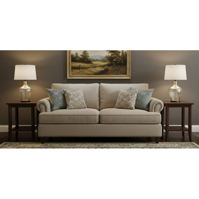 Crotone 31 in. Gunmetal and Mercury Glass Table Lamp