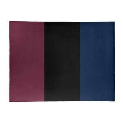 Tapis à rayures à vin/noir/bleu marine