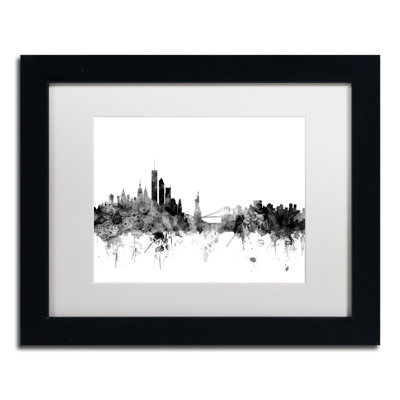 " New York Skyline B&W " by Michael Tompsett