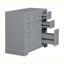 Meuble-lavabo moderne avec armoire et six tiroirs-104947407