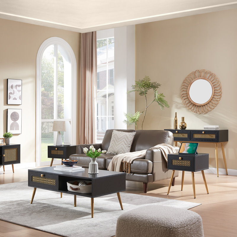 Table basse de 42 po, Noir