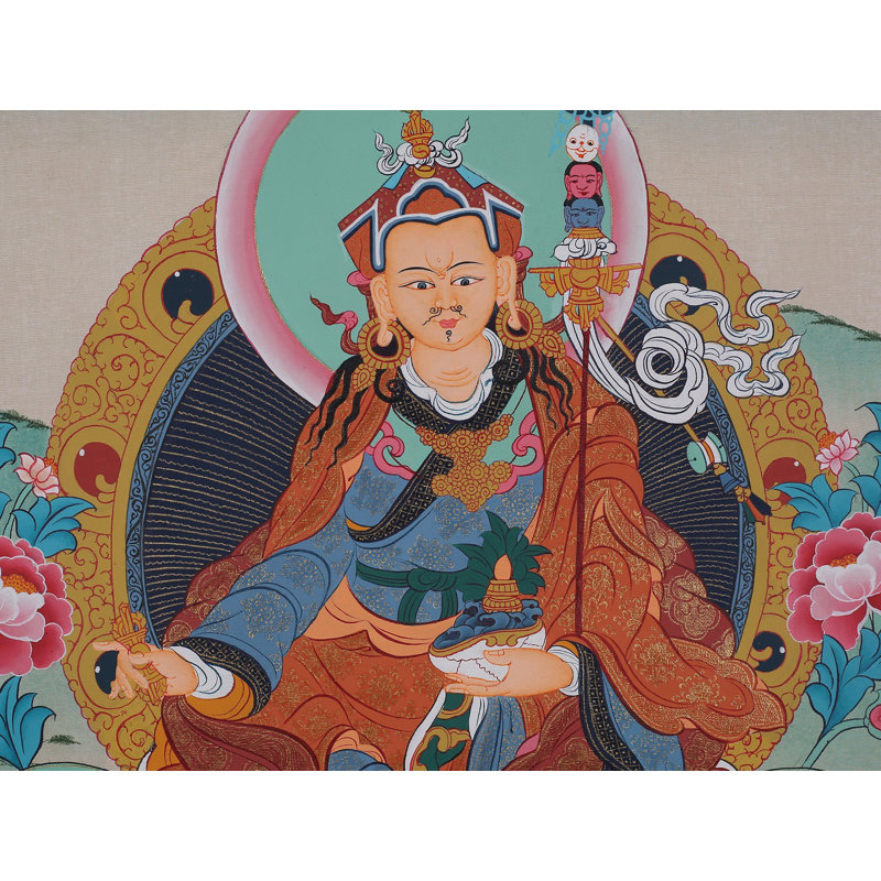 Gurou Padmasambhava Brocadeless, peinture de Thangka