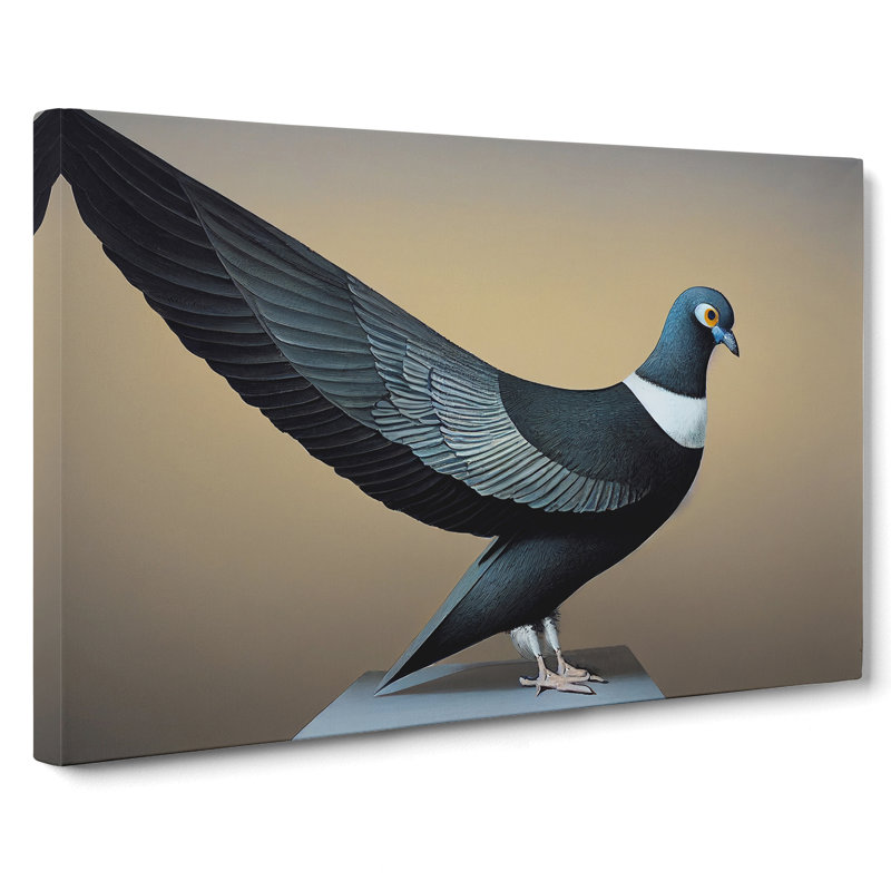 Exhilarating Pigeon Bird - Wrapped Canvas, 50cm H x 76cm W x 3cm D